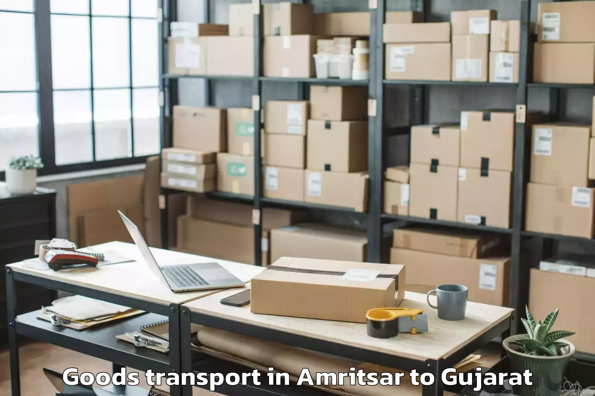 Hassle-Free Amritsar to Khambhat Goods Transport